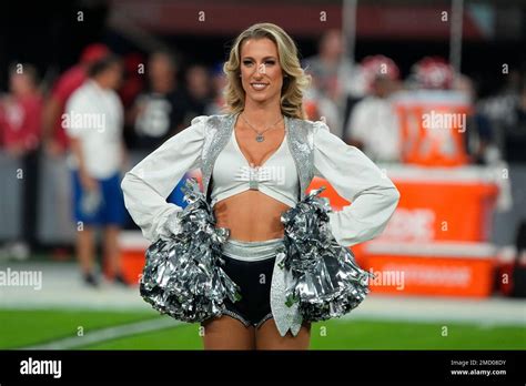 Las Vegas Raiders Cheerleader S Perform During The Second Half Of An