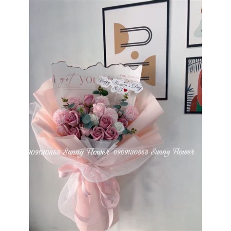 Hoả Tốc Bó hoa sáp tone nude mix cao cấp Cao to bự thơm dành tặng hoặc để bàn Shopee Việt Nam