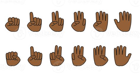 Illustration Of Hand Count Finger One To Ten With Left Hand And Right