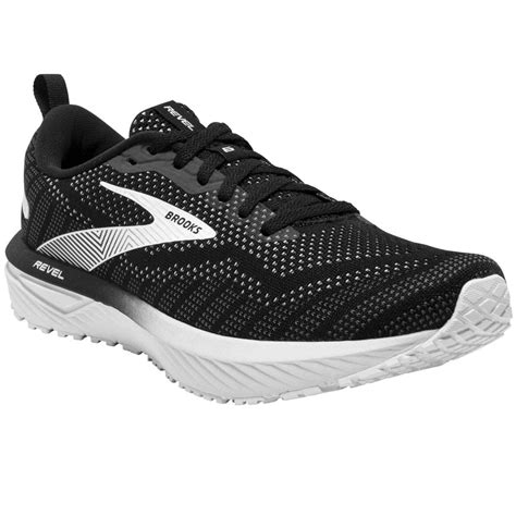 Brooks Revel Womens Running Shoes Black Blackened Pearl White At