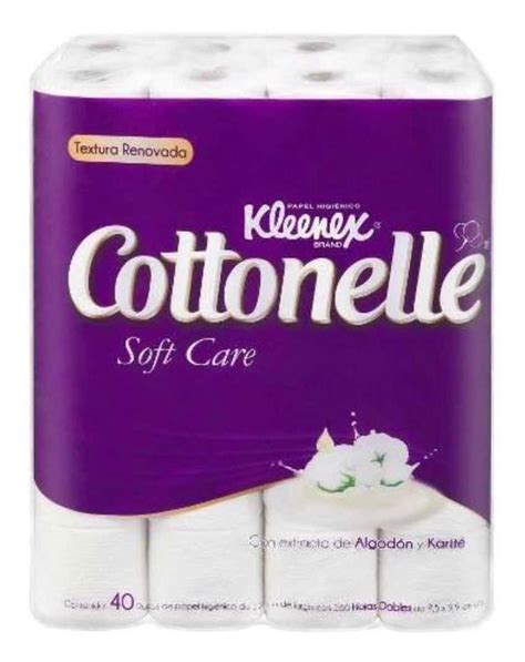 Papel Higiénico Kleenex Cottonelle Soft Care Con 40 Piezas Mercado Libre