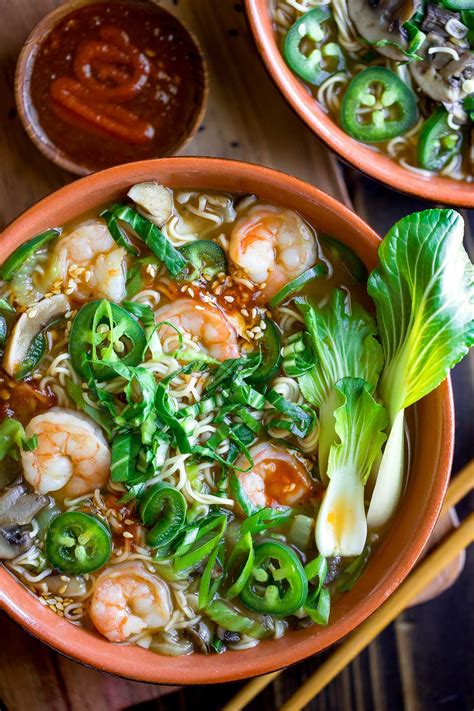 Spicy Shrimp Ramen Bowls Recipe Peas And Crayons Recipe Shrimp