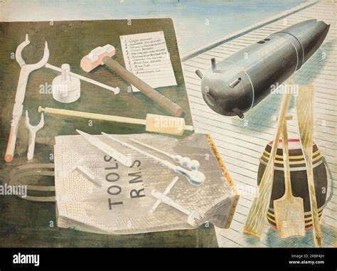 bomb defusing equipment   eric ravilious stock photo alamy