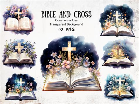 Christian Cross And Bible Clip Art