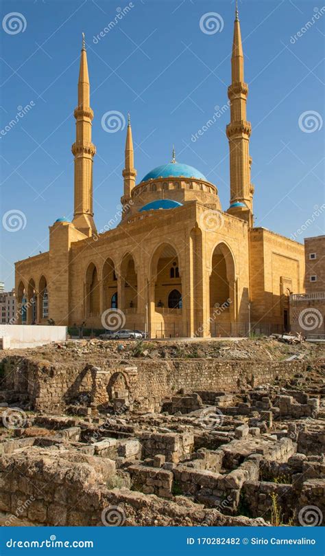 The Mohammad Al Amin Mosque Beirut Lebanon Editorial Photography Image Of Dome Beirut