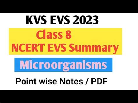 EVs For Kvs 2023 Ncert Class 8 Summary Theme Based Evs Notes For Kvs