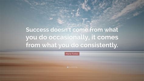 Marie Forleo Quote Success Doesnt Come From What You Do Occasionally