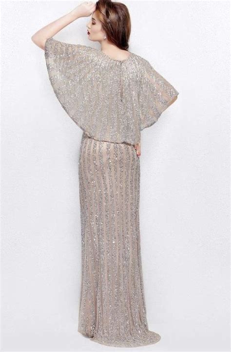 Vestido Ny Nude Metalizado Pedraria E Franjas Capa Closet Das