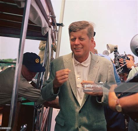 Followed By A Small Crowd Senator John F Kennedy And His Wife News