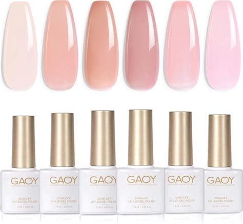 Jelly Nude Pink Gel Nagellak Set Van Transparante Kleuren Sheer Gel Polish Kit Bol