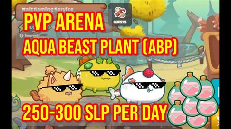 AQUA BEAST PLANT ABP 250 To 300 SLP PER DAY AXIE INFINITY PVP ARENA