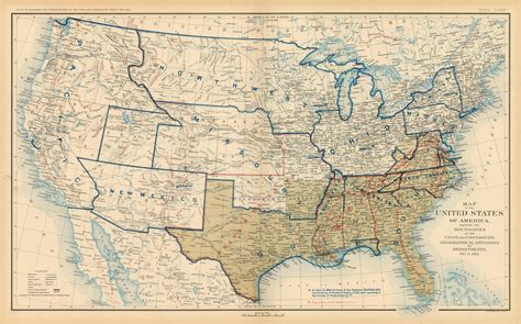 Civil War Atlas; Plate 166; Map of the United States of America Showing ...