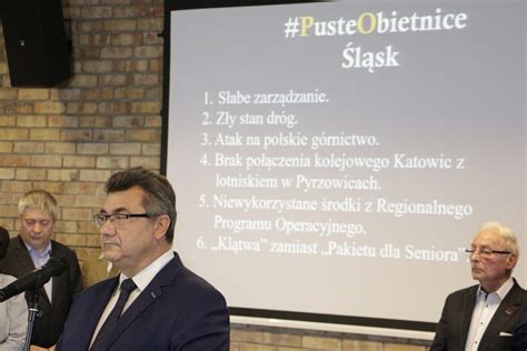 Katowice PiS zarzuca władzom województwa śląskiego puste obietnice