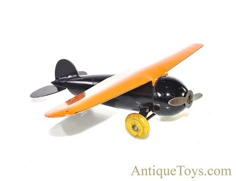 Wyandotte Toys All Metal Products Company Pressed Steel Airplane Orange ...