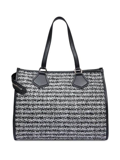 Lancel Large Logo Print Tote Bag Black Farfetch