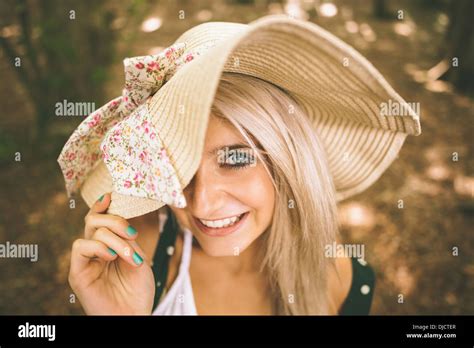 Long Blonde Hair Wearing Hat Hi Res Stock Photography And Images Alamy