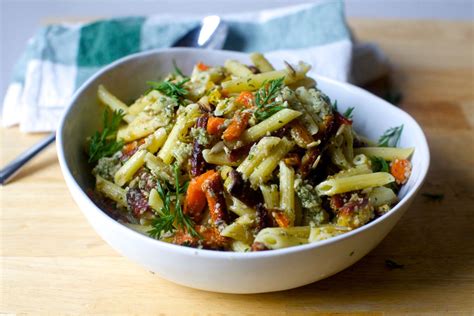 Pasta Salad With Roasted Carrots And Sunflower Seed Dressing Smitten