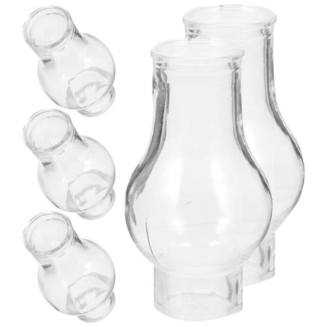 Lumichy 5 Pcs Lampshade Lanterns Glass Oil Light Shade Kerosene Lamp