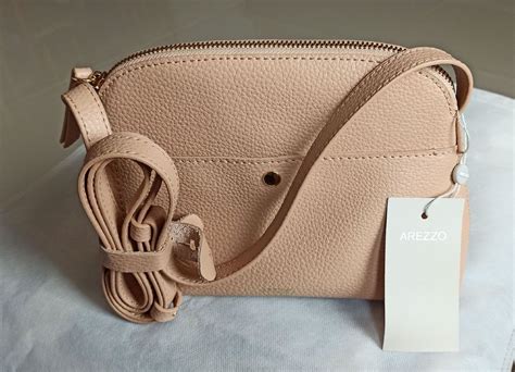 Bolsa Tiracolo Nude Pequena Porta cartões Bolsa de Ombro Feminina Arezzo Nunca Usado