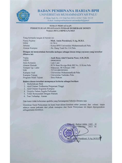 contoh pelepasan