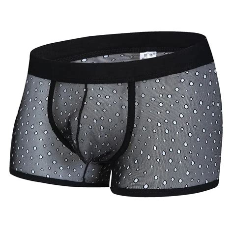 Ondergoed Mannen Sexy Gat Lingerie Ardennen Pouch Boxer Mesh See Through Boxer Briefs Trunks