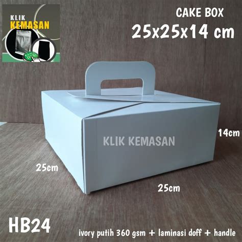 Jual Box Kotak Kue X Cm Hb Kardus Pizza Parcel Dus Cakebox Nasi