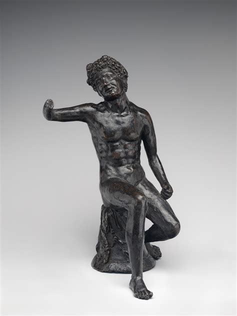 Manner Of Andrea Briosco Called Riccio Seated Faun Italian Padua