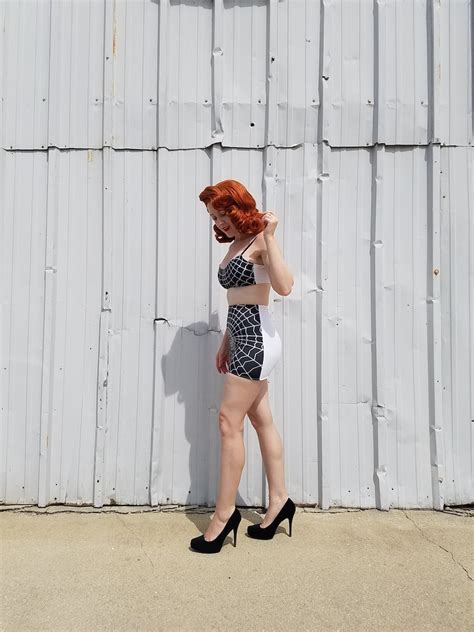 Vintage Inspired Two Piece Spiderweb Set High Waist Bikini Etsy
