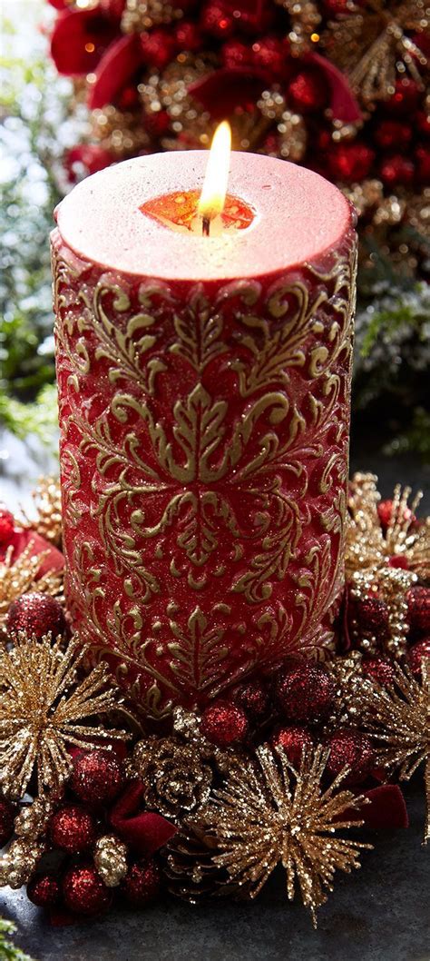 Arreglos navideños con velas rojas - Dale Detalles