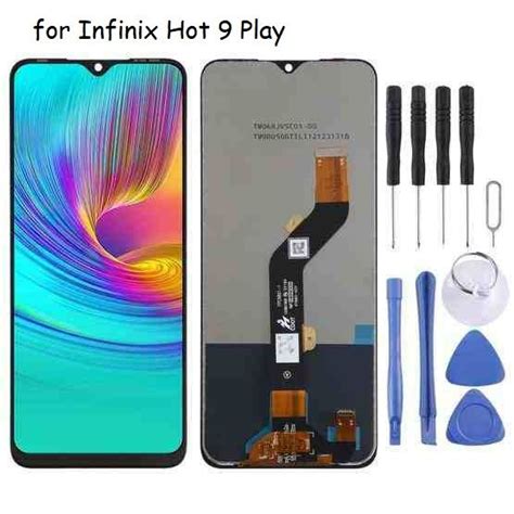 หนาจอ infinix Hot 9 play งานแท จอ LCD พรอมทชสกรน อนฟนกซ Hot9play แถมไขควง สดำ Lazada