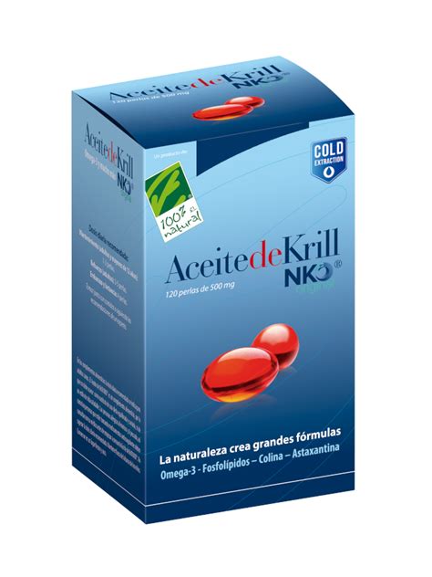 Óleo De Krill Nko 120 Cápsulas Cien Por Cien Natural