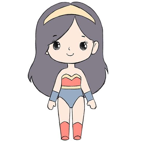 How To Draw Wonder Woman Easy Drawing Tutorial For Kids