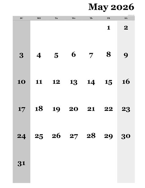 May 2026 Calendar – Free Printable PDF & Excel