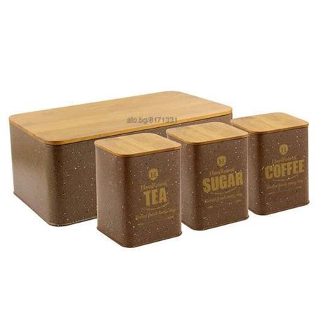 Сет кутия за хляб и 3 канистера | Съдове, Сервизи, Прибори | Бургас ...