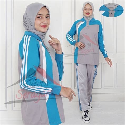 Jual Baju Olahraga Wanita Set Training Kaos Senam Pria Setelan