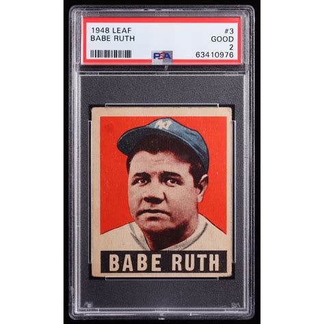 Babe Ruth Leaf PSA Pristine Auction