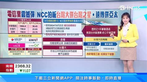 台灣大哥大併台灣之星有新狀況！ncc通過2大電信合併案 超額頻寬3處理方式曝光｜台灣大哥大合併台灣之星、遠傳合併亞太｜消費新聞｜台股新聞｜三立