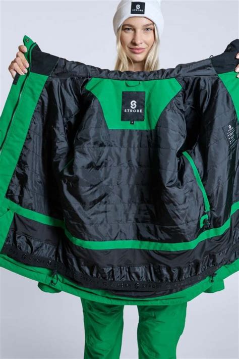 Aura Ski Jacket Kelly Green Womens 2022 Strobe