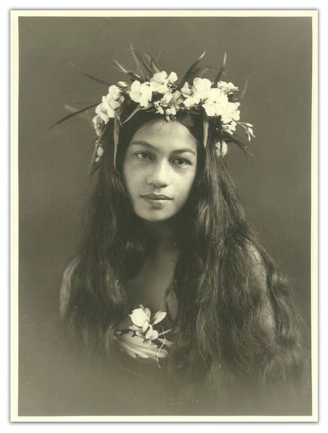 A Tahitian Beauty Circa 1930 Photograph By Lucien Gauthier Hawaiian