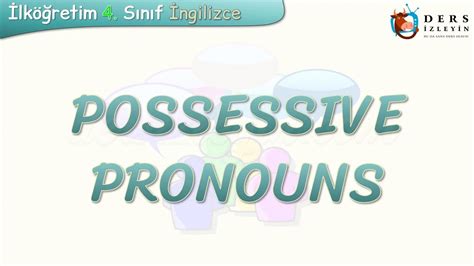 Possessive Pronouns Youtube