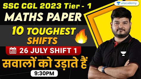 Ssc Cgl Tier Maths Paper Toughest Shift Part Ssc