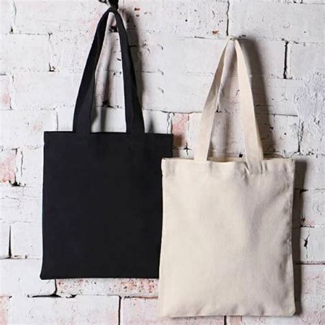 Jual Termurah Tote Bag Kanvas Hitam Dan Brokenwhite Polos X Polos