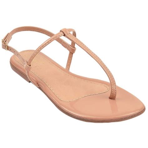 Sandalia Feminina Rasteirinha básica Nude Verniz Shopee Brasil