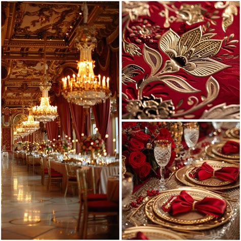 Majestic Royal Red and Gold Wedding Ideas for Regality | Red wedding