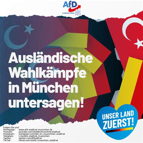 Ausländische Wahlkämpfe in München untersagen AfD Gruppe im Stadtrat