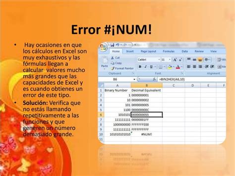 Errores Mas Comunes De Excel Ppt