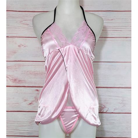 Jual Miss O Bt Lingerie Tali Gantung Pakaian Tidur Sexy Renda Satin Babydoll Transparan