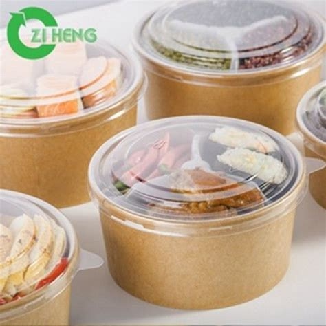 Mini Eco Friendly Kraft Paper Bowls Disposable Heat Resistant For Hot