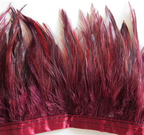 Maroon Ginger Hackle Banded Feathers Feathergirl