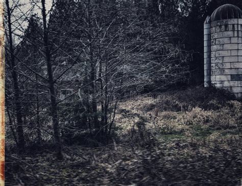 Dark scary silo lost farm stock image. Image of lost - 311119277